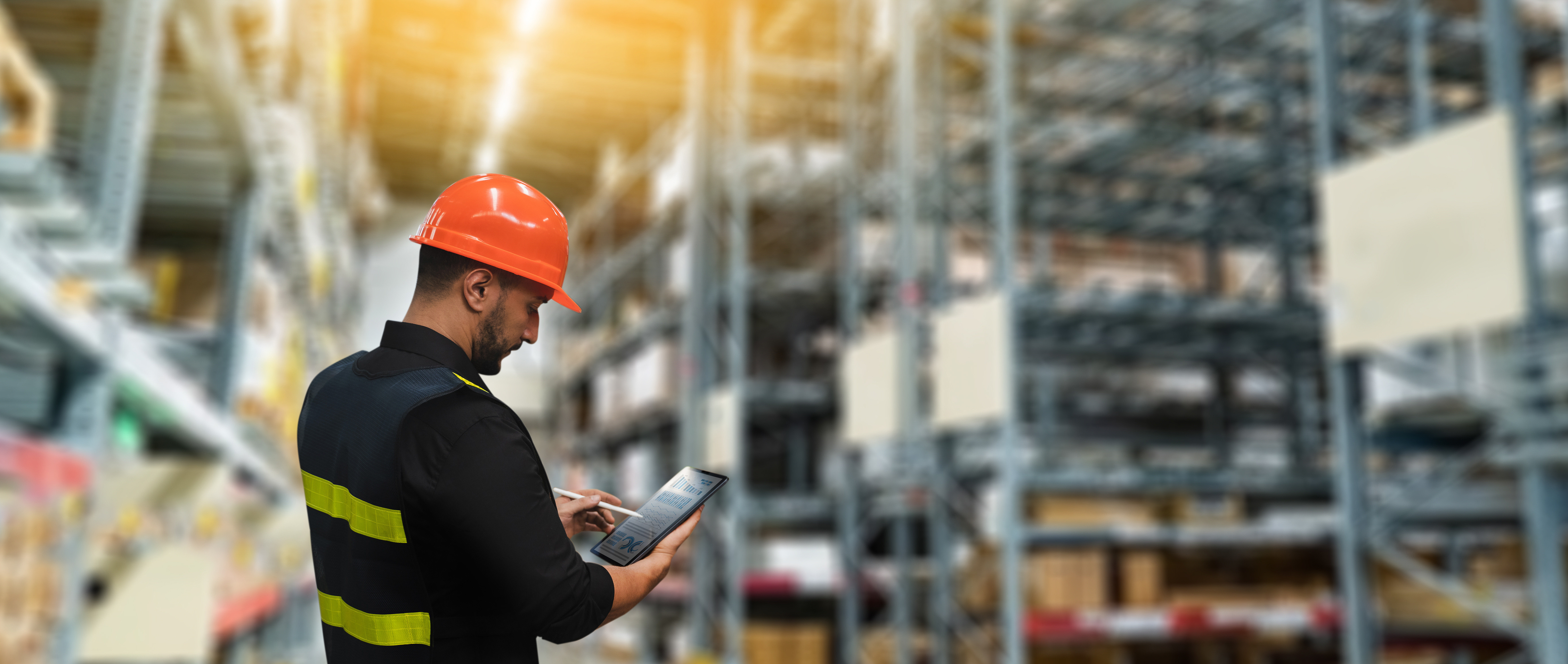 digital internet network iot Smart logistics Warehouse management